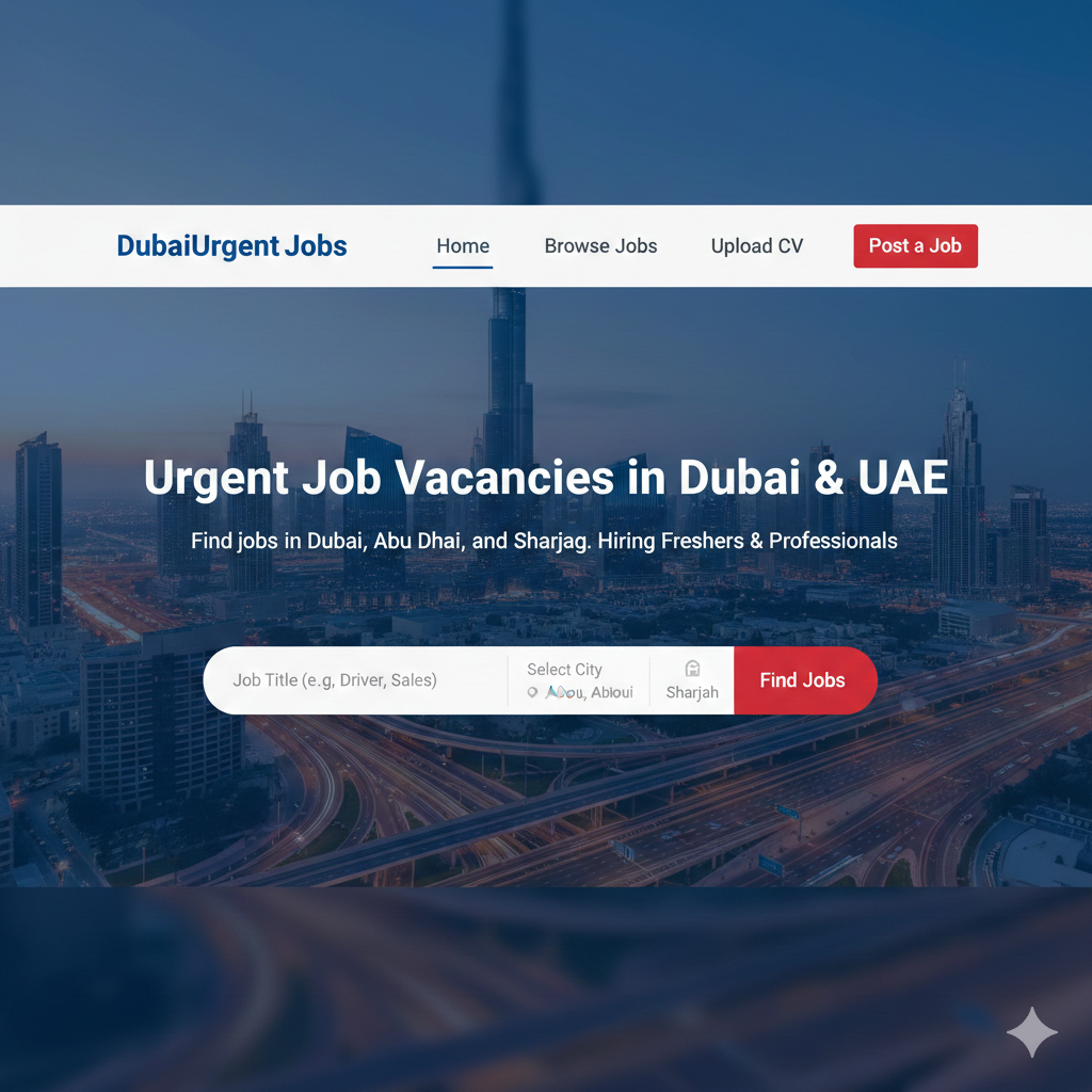 About Us Finding a job in the UAE can often feel slow and frustrating. DubaiUrgentJobs was created to change that experience